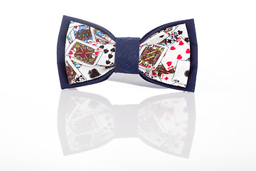 Image showing butterfly tie with playing cards