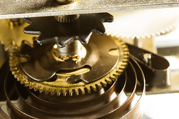 Image showing Antique clock gears