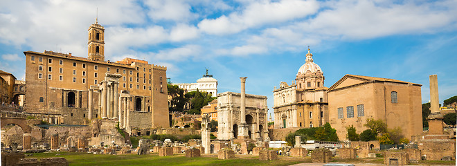 Image showing Roman ruins in Rome, Forum. 
