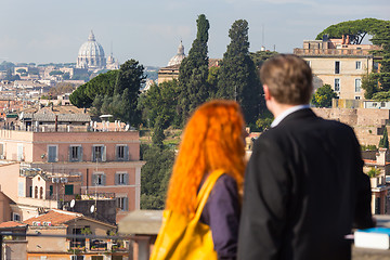 Image showing Middle aged couple in Rome.