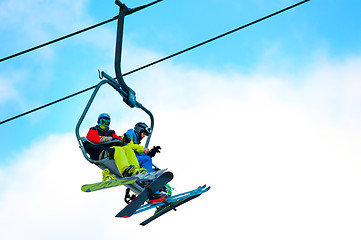 Image showing Cableway on ski resort