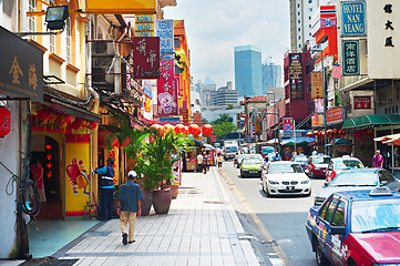 Image showing Chinatown street, Kuala Lumpur