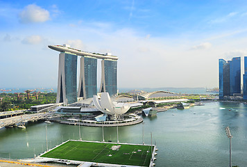 Image showing Singapore bay overview