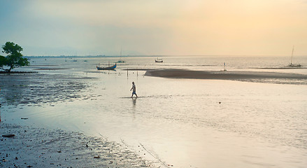 Image showing Indonesian fishermam village