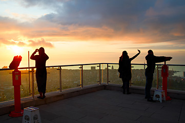 Image showing View point at sunset