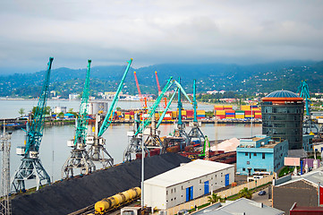 Image showing Batumi commercial port, Georgia