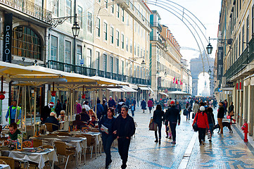 Image showing Rua Augusta street, Lisbon