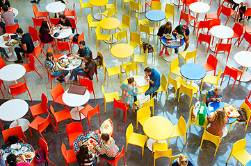 Image showing Food court at shopping mall