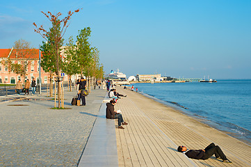 Image showing Lisbon quayside, Portugal