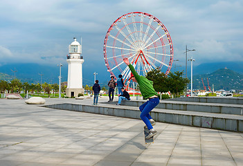 Image showing Skateboarder, Batumi, Georgia