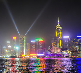 Image showing Hong Kong lights show