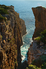 Image showing Ocean and cliff, Portugal