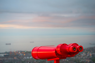 Image showing Red binocular