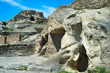 Image showing Famous rock town Uplistsikhe, Georgia