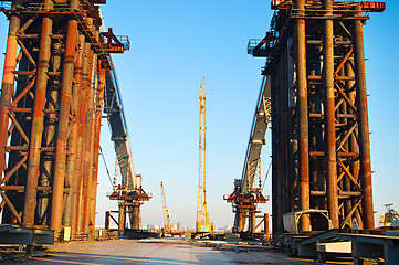 Image showing Frozen construction site, Ukraine