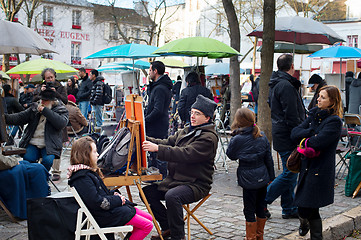 Image showing Montmartre scene, Paris