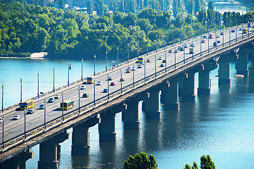 Image showing Paton bridge. Kyiv, Ukraine