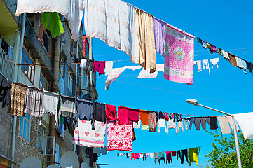 Image showing Typical drying clothes, Georgia