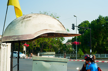 Image showing Road police checkpoint, Thai