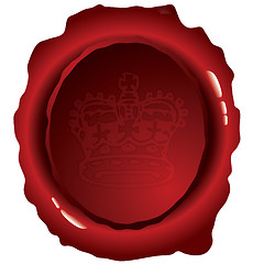 Image showing oval wax seal