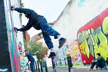 Image showing Graffiti paint in progress