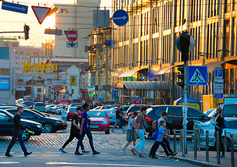 Image showing Crossing the road