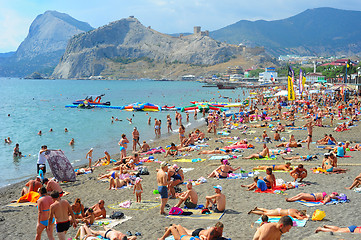 Image showing Sudak beach, Crimea