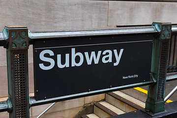 Image showing New York City subway sign.