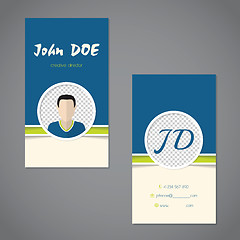 Image showing Business card set with sample photo