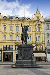 Image showing Monument Ban Jelacic in Zagreb