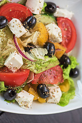 Image showing Greek salad closeup