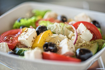 Image showing Greek salad closeup