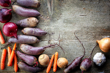 Image showing Various organic vegetables