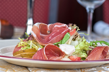 Image showing cheese and bacon salad