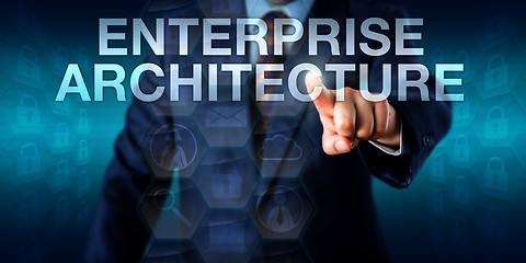 Image showing EA Manager Is Touching ENTERPRISE ARCHITECTURE