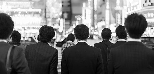 Image showing Businessmen in Shinjuku, Tokyo, Japan.