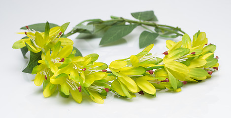 Image showing tiara of artificial  roses on a light background