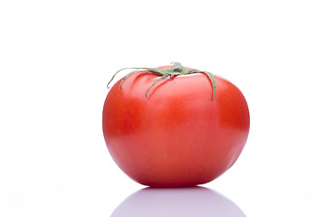 Image showing tomato with drops Isolated on white background