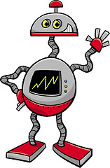 Image showing robot or droid cartoon illustration