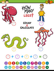 Image showing math task for preschool kids