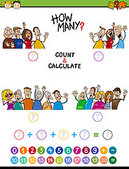 Image showing math task for preschool children