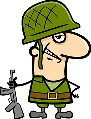 Image showing soldier cartoon illustration