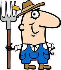 Image showing farmer cartoon illustration