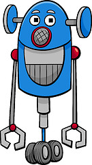 Image showing funny robot cartoon illustration