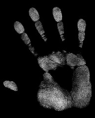 Image showing white handprint