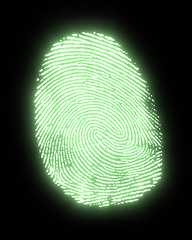 Image showing glowing fingerprint