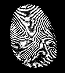 Image showing white fingerprint