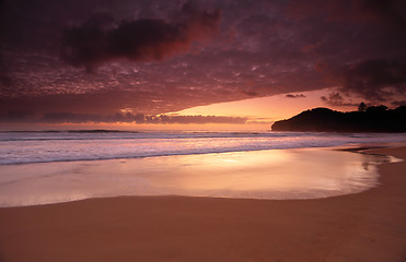 Image showing Dawn colours at Warriewood Beach