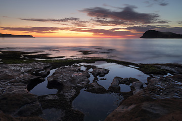 Image showing Dawn skies from Green Point Pearl Beach