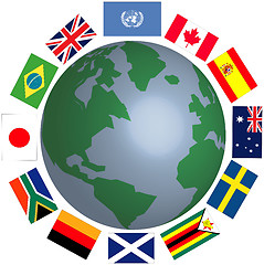 Image showing Flags around the world